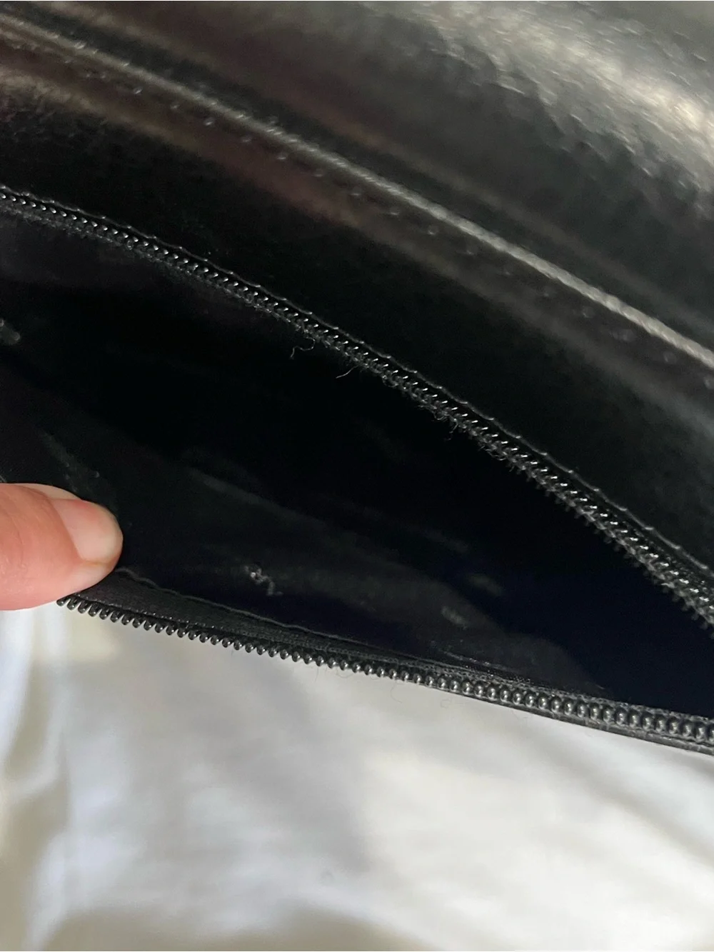 Vintage Giorgio Armani leather messenger bag